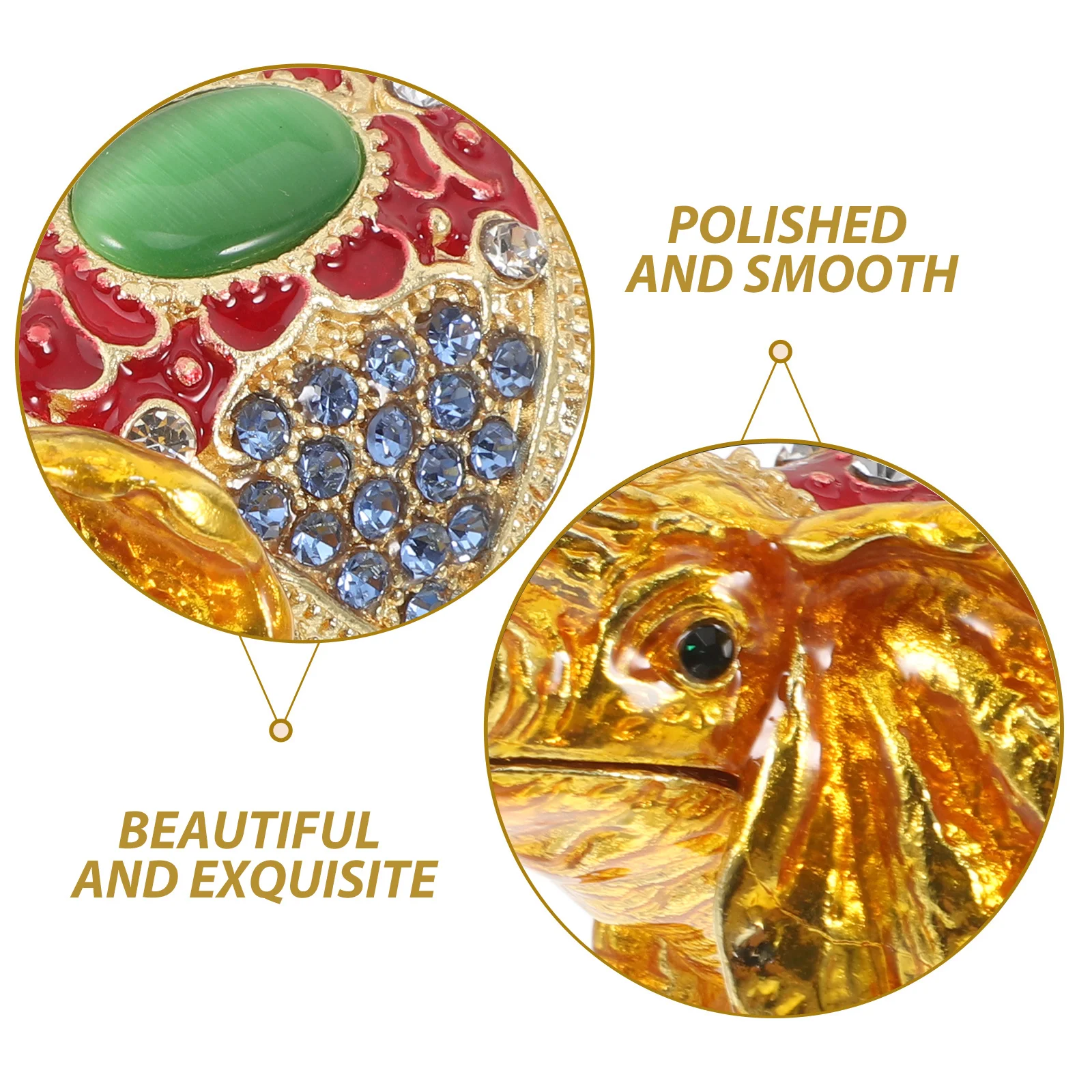 Zinc Alloy Elephant Jewelry Box Sparkling Rhinestone Animal Shape Trinkets Storage Container for Rings Earrings Necklaces