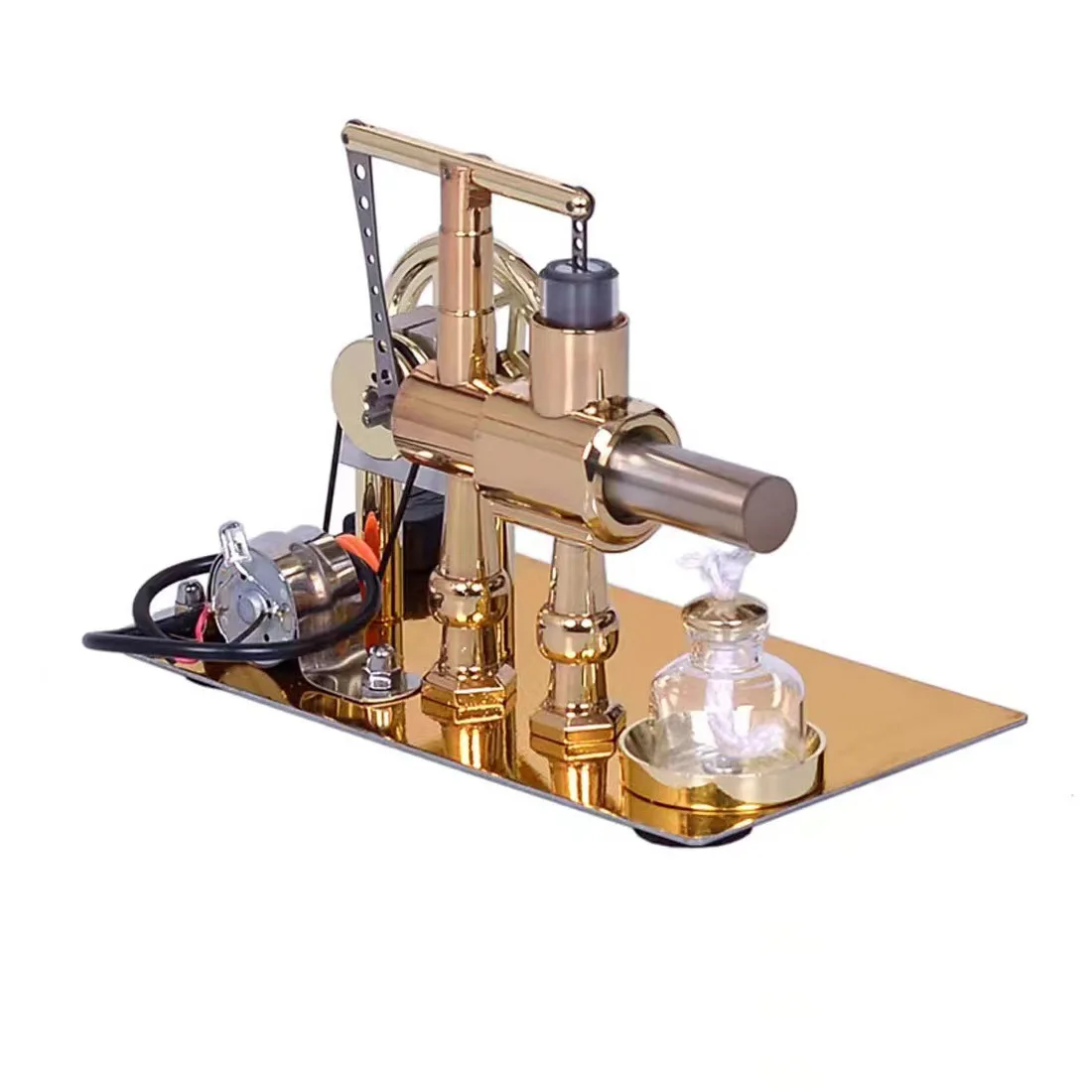 Engine Generator Model Single Cylinder Mini Metal Steam Engine DIY Assembly Physics Science Experiment Invention Model Collected