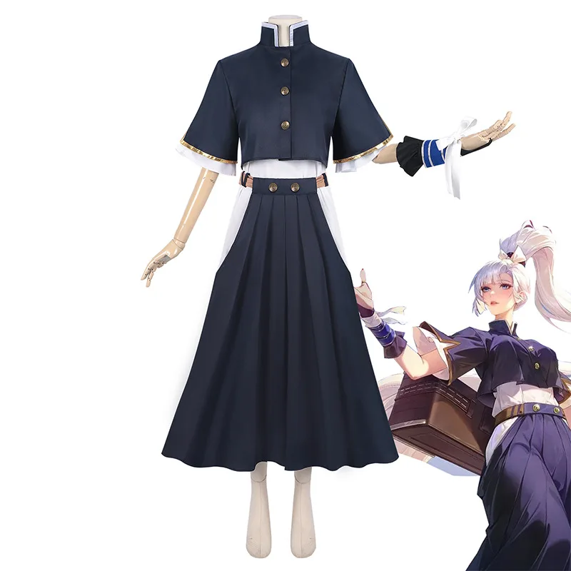 Role-playing Suir Anime Kugisaki Nobara Cosplay Costume Black Blue Dress Uniform A Complete Set Of Clothing Role Play Outfit Hal