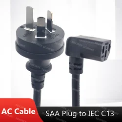 AU 전원 코드 IEC320 C13-호주 SAA 3 프롱 플러그 익스텐션 전원 케이블, 90 도 각도 C13 전원 리드 코드