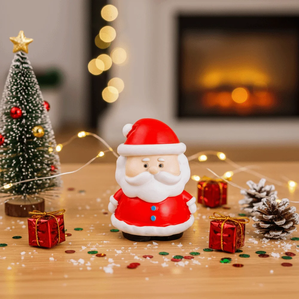 Resin Christmas Figurine Decoration Delicate Compact Santa Claus Figurine Miniature Classic Snowman Figurine Holiday Gift