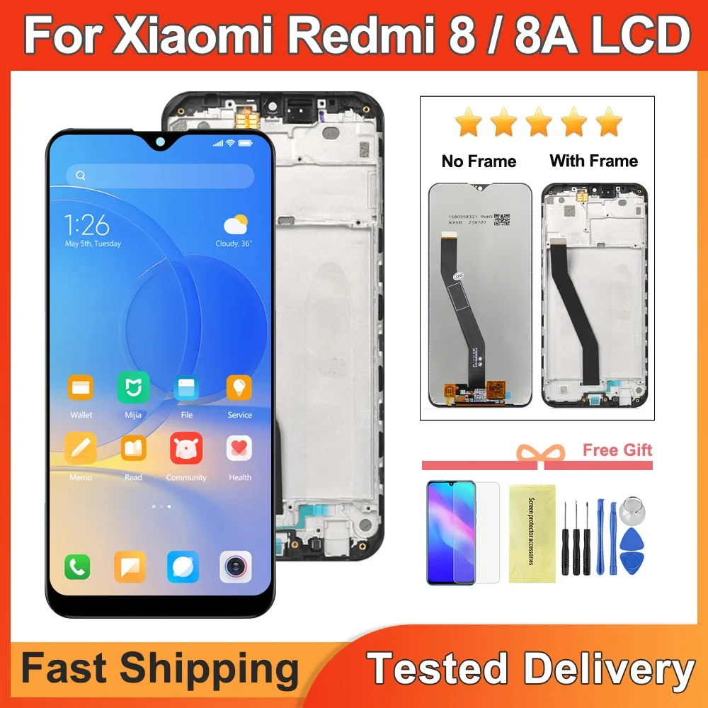 

6.22" AAA Quality LCD Screen For Xiaomi Redmi 8 8A LCD Display Touch Screen Digitizer Assembly Replacement For Redmi 8 screen