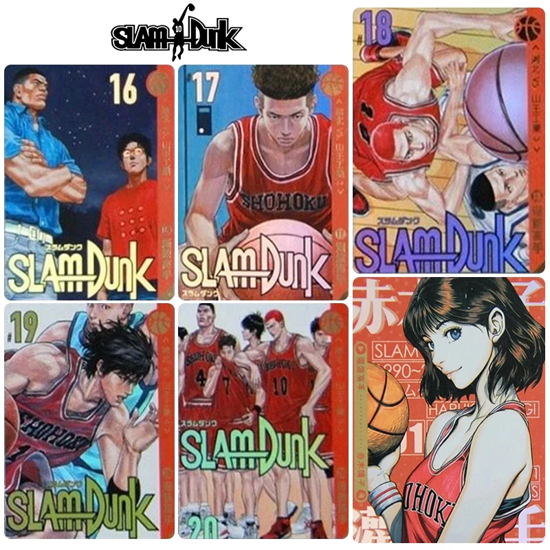 SLAM DUNK 7pcs/set Collection flash card Haruko Akagi Jin Soichiro Anime character Game card Cartoon toy Christmas birthday gift