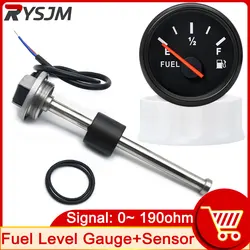 Fuel Level Gauge + Sensor Water Tank Level Indicator Oil Liquid Tank 0~ 190ohm Fuel Sending Unit Float Switch 150mm ~ 550mm