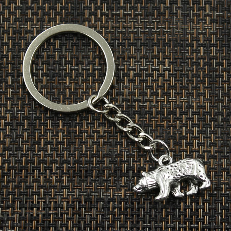جديد الموضة المفاتيح 24x15 مللي متر الدب القطبي كاليفورنيا المعلقات DIY بها بنفسك الرجال المجوهرات سيارة مفتاح سلسلة حلقة حامل تذكارية للهدايا