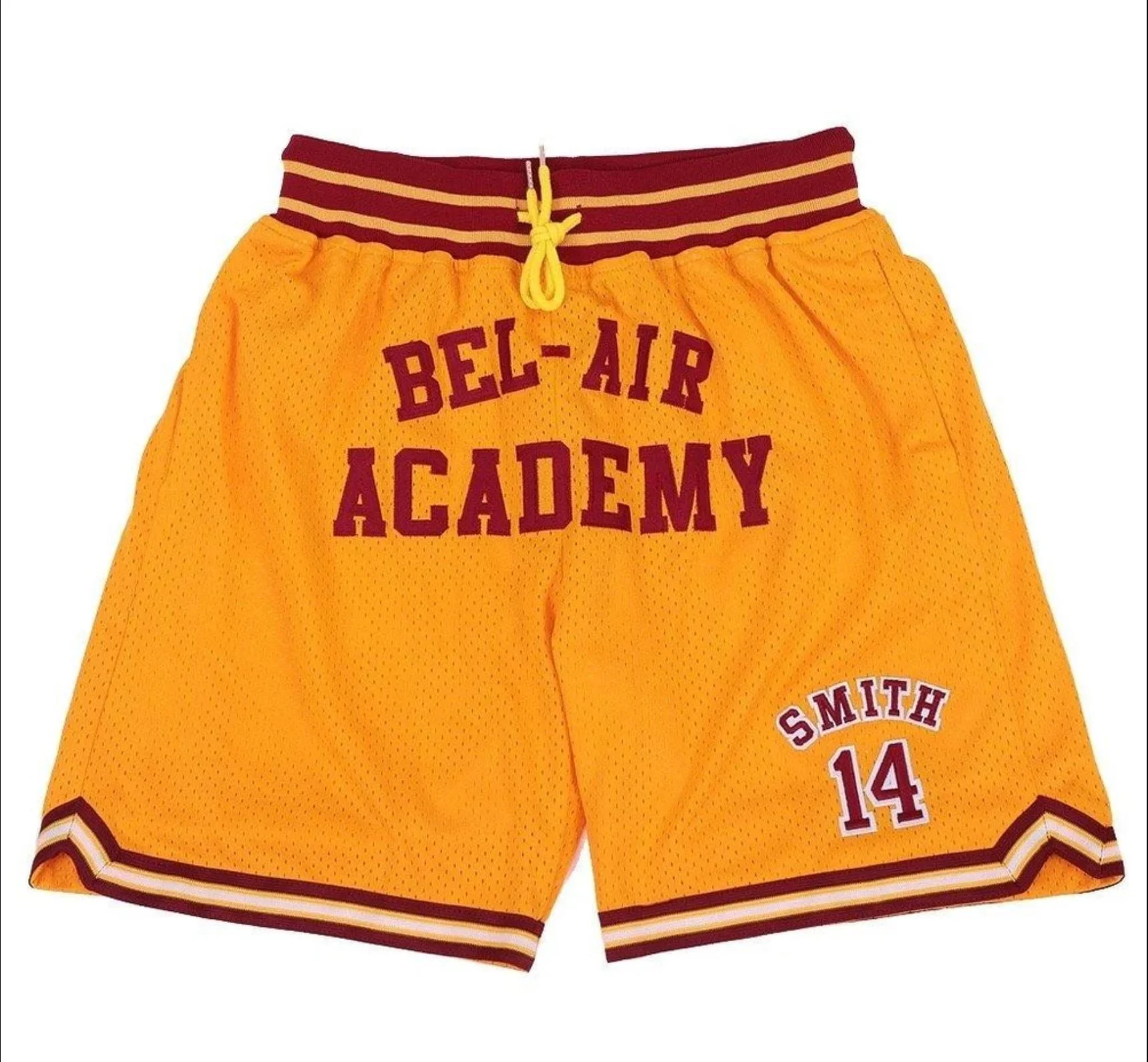 Men Basketball Shorts Bel-air Academy Will Smith 14 Outdoor Sport Shorts Beach Pants Sewing Embroidery