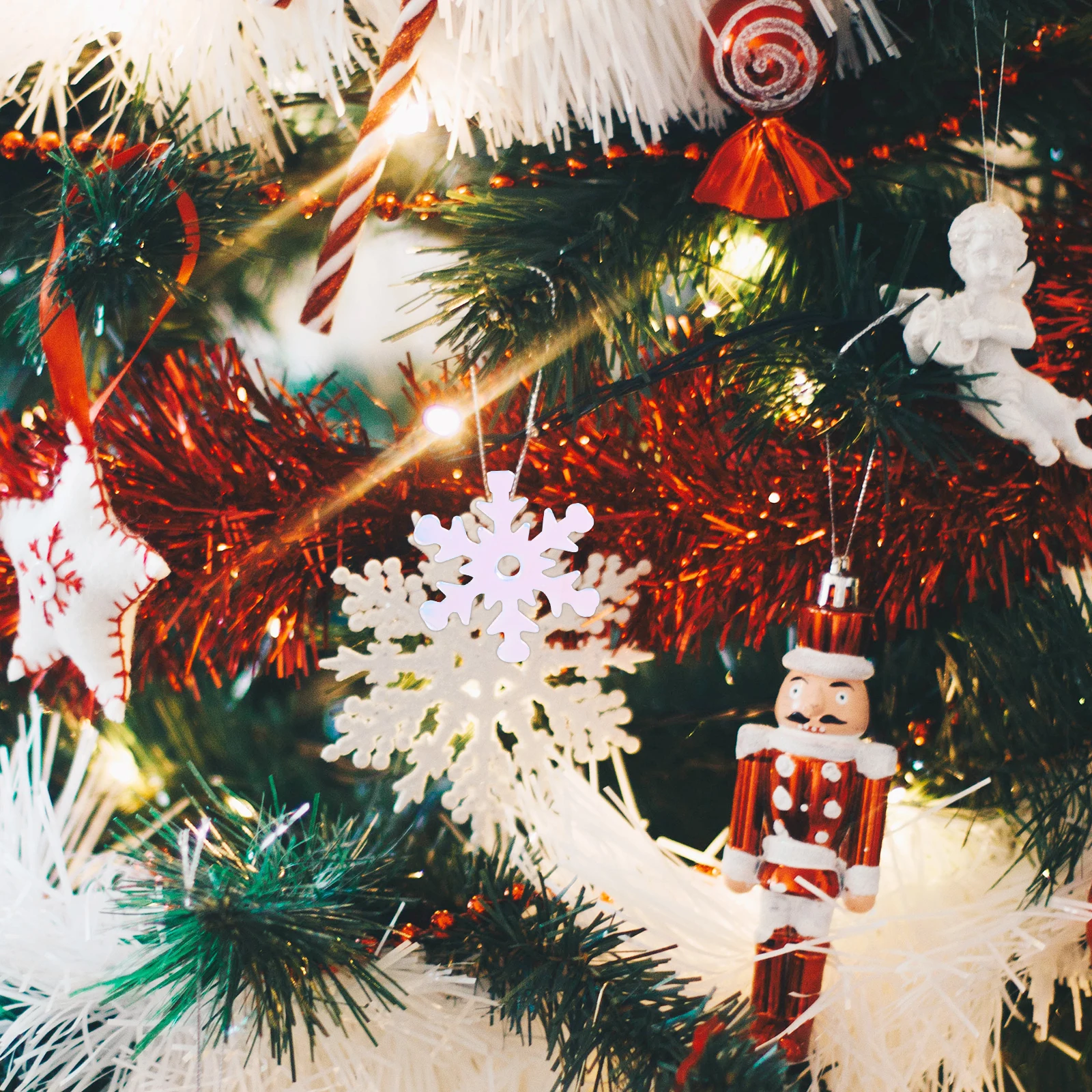 

360 Pcs Snowflake Decoration Xmas Ornament Wedding Confetti Christmas Funny Ornaments for Tree Nail Sequin