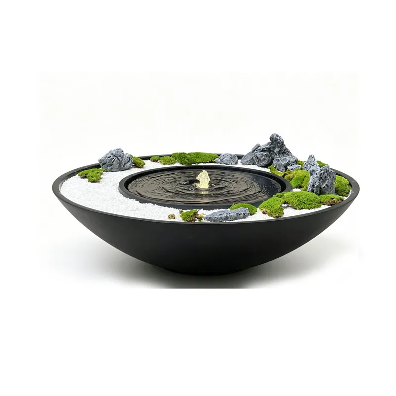 Fountain flowing water rockery landscaping ornament living room entrance circulation simple modern water feature