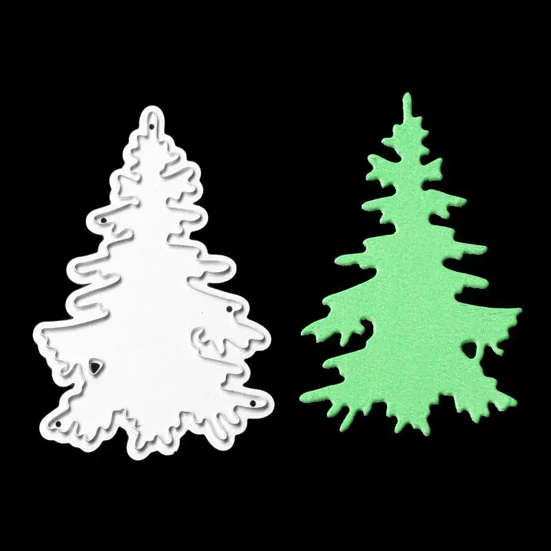 DIY Paper Album Knife, 1/2/4Pcs Christmas Trees Embossing Decor, Metal Cutting Dies Stencil Craft Mould for Scrapbooking Card