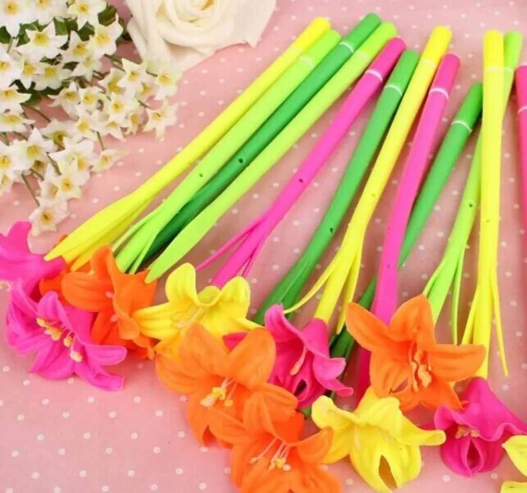 30 Pcs Wholesale Silicone Flower Modeling Gift Pen Cute Styling Gel Pens Black Student Prize Sunflower Pen