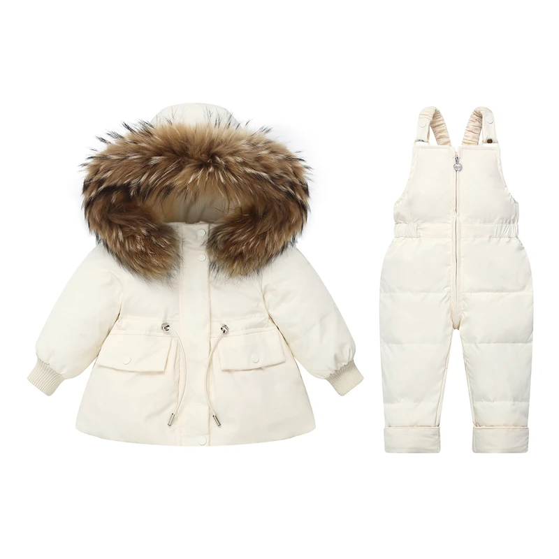 

Winter -30 Degree Children Clothes Set Toddler Girl Down Jacket + Jumpsuit Baby Boy Parka Coat Kids Snowsuit Infant Overcoat