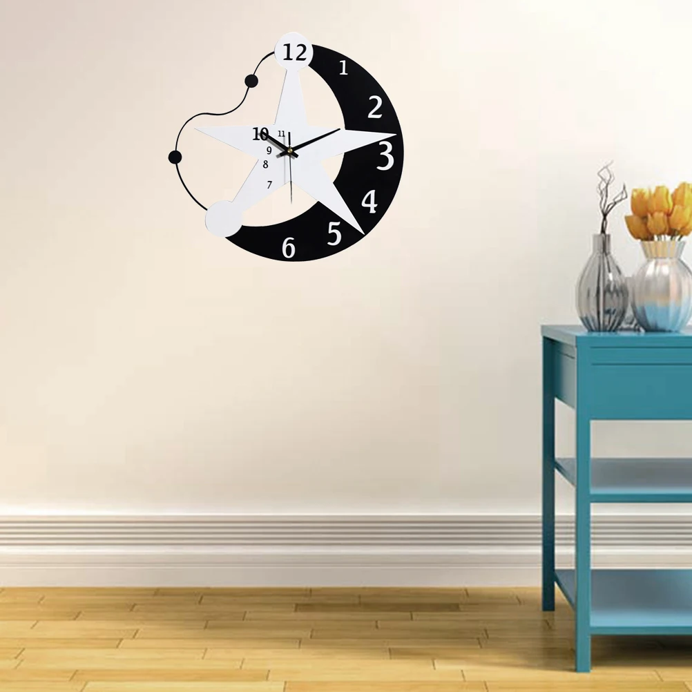 

Wooden Wall Clock Silent Sweep No Ticking Easy Setup Carbon Powered Modern Style Family Fashion Office Bedroom Living