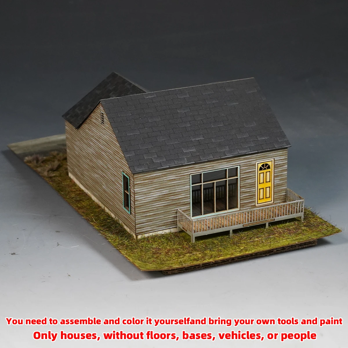 Architekturmodell-Bausatz Sandtisch-Villa Stadtlandschaft Gemeinschaftshaus Europäisches Diorama Maßstabsmodell-Bausatz 1/64 – Detail 3