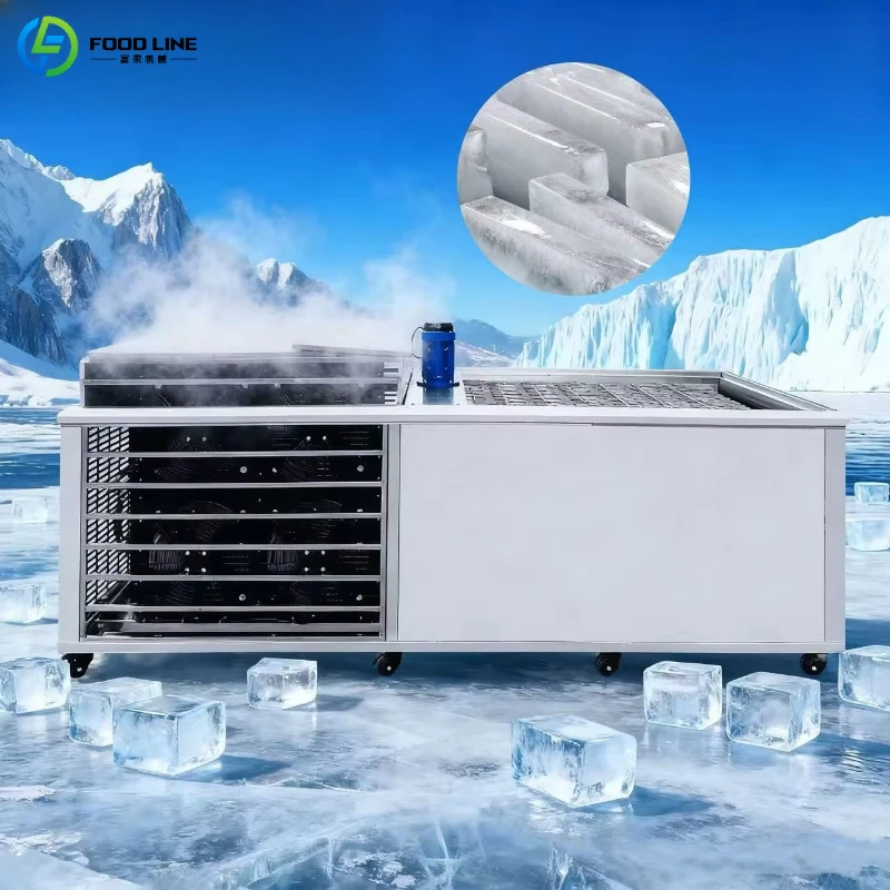 Customized Ice Brick Machine Heavy Duty Block Ice Maker Brine Cooling for Construction Site Cooling