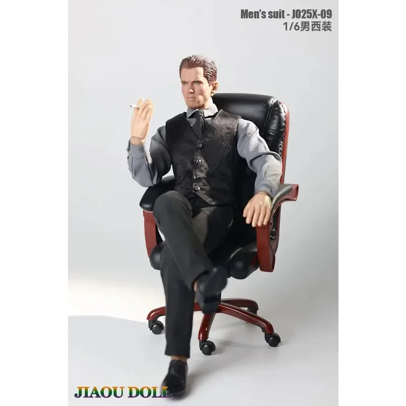 JO25X-09 1/6 Scale Male Doll Trousers Pants Tie Vest Suit Set for 12'' Soldier Action Figure TBL M34 M35 Strong Muscle Body