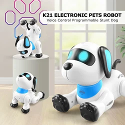 LE NENG K21 elektroniczny Robot pies Stunt Dog pilot zdalnego sterowania Robot pies zabawka dla psa sterowanie głosem programowalny tańcząca zabawka muzyczny z wyczuciem dotykowym