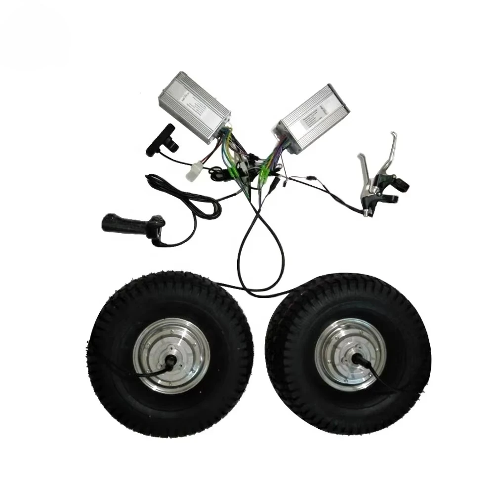Dual Drive Scooter DIY Electric Bicycle Motor Kit 15'' 24V-48V 250W-800W 25-55KM/h BLDC Gear-less Electric Hub Motor Ebike