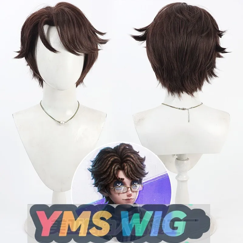 

[YMS WIG] "Identity V BLK Eli The Seer Косплей Парик Темно-коричневый многослойный",