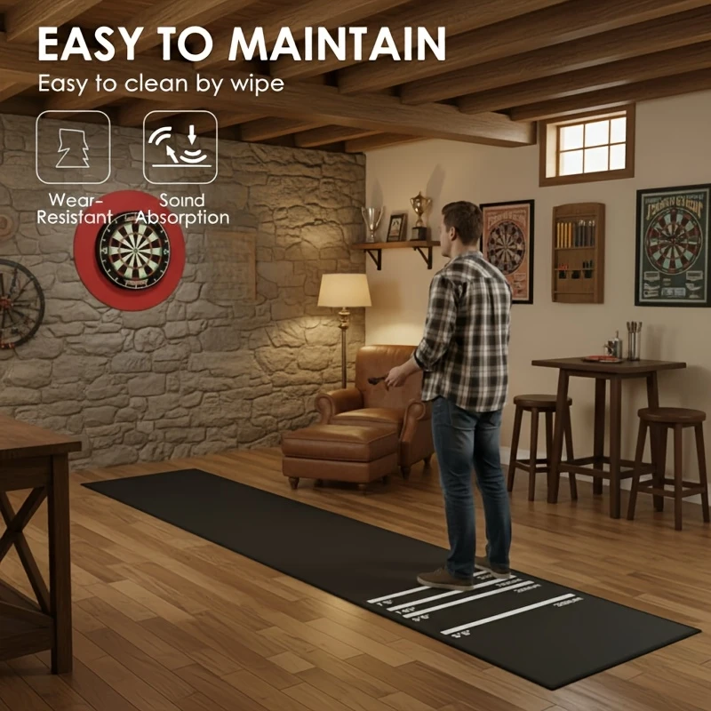 

VIKAMA Professional Dart Target Mat, With Steel Tip Protective Carpet, Anti-Slip Dart Training Mat, Home Decoration