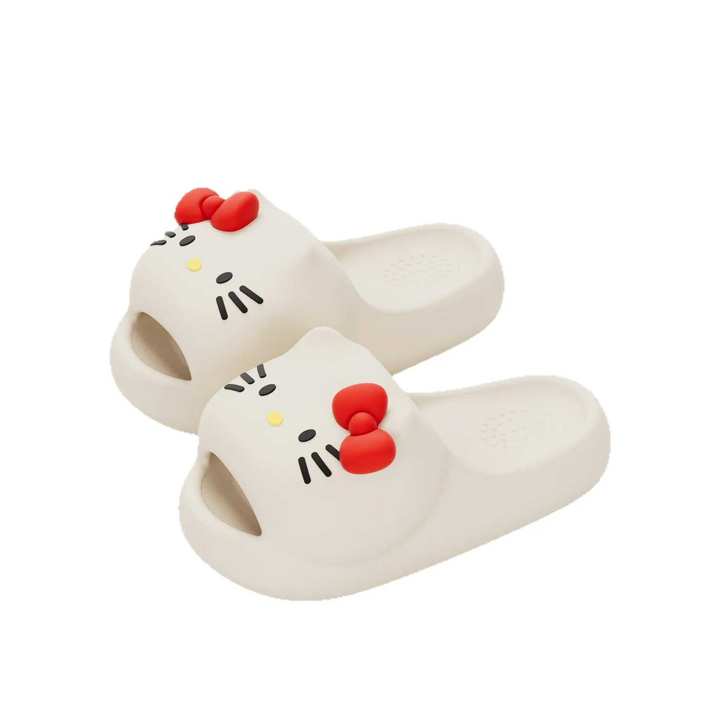 

New Women Summer Slippers Anime Hello Kitty Sanrio Cartoon Cute Kt Indoor Home Shoes Girls Student Non-Slip Thick Sole Shoes