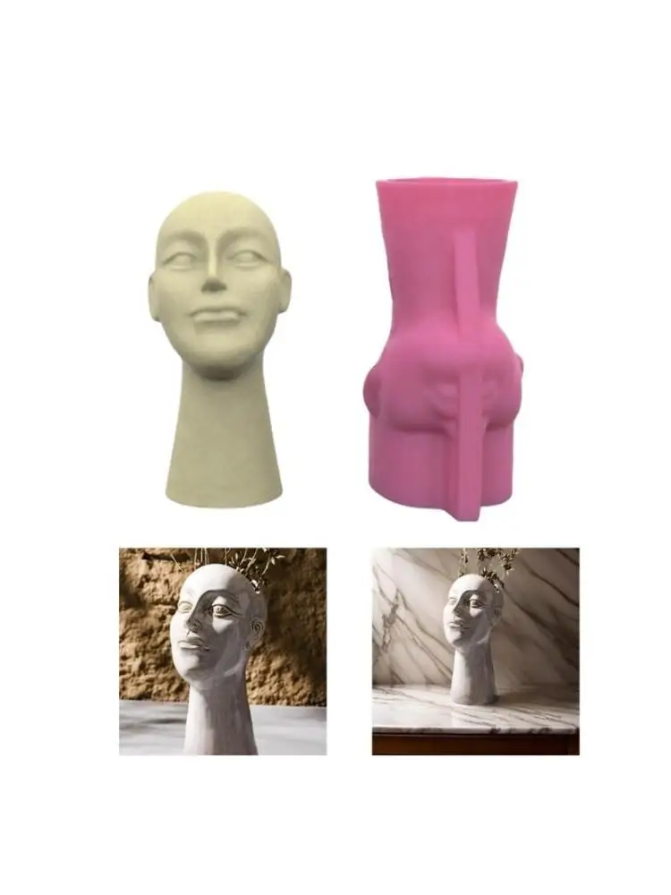 

Силиконовая цветочная ваза плесень формы человека Гибкие украшения для плантатора