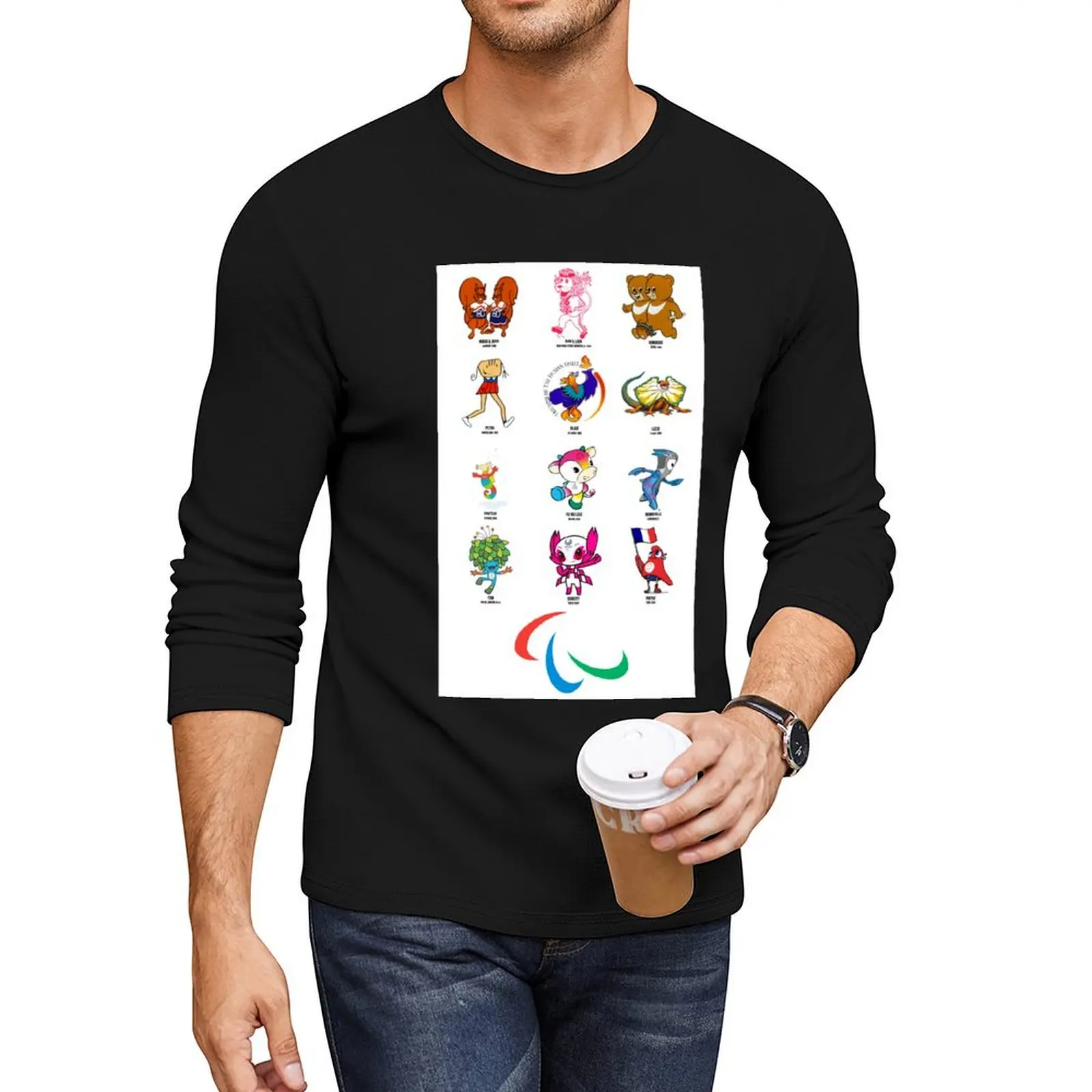 

Paralympics Mascots Long T-Shirt custom t shirt oversized t shirts plain black t shirts men