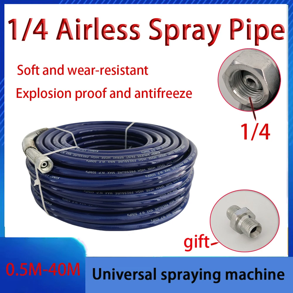 

Airless Paint Spray Hose Tube 1/4"Sprayer Thickened Fiber Pipe For Sprayer Gun High Pressure Universal Flexible Explosion-proof