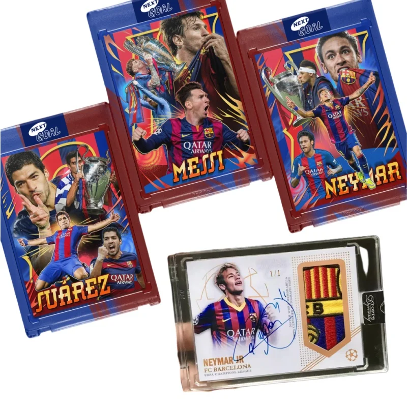 Tarjetas de Fútbol Originales Hechas a Mano de Estrellas del Fútbol, Neymar, Messi, Suárez, Barcelona, Tarjetas Coleccionables de Fútbol Personalizadas, Regalos para Fanáticos