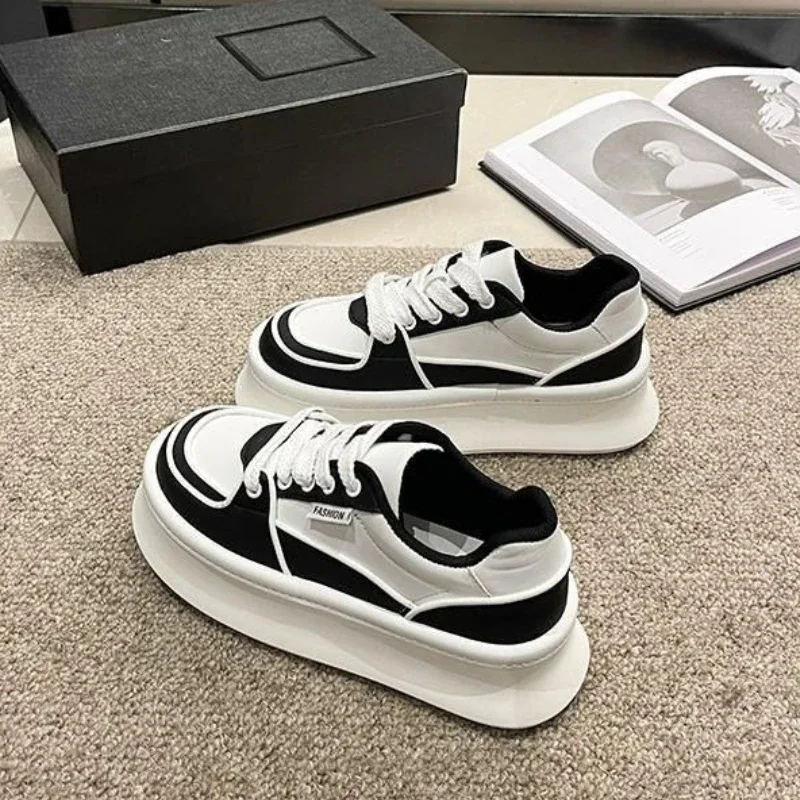 

Кроссовки Viral с низким берцем на толстой подошве, корейский дизайн, удобная уличная обувь на массивной платформе в студенческом стиле