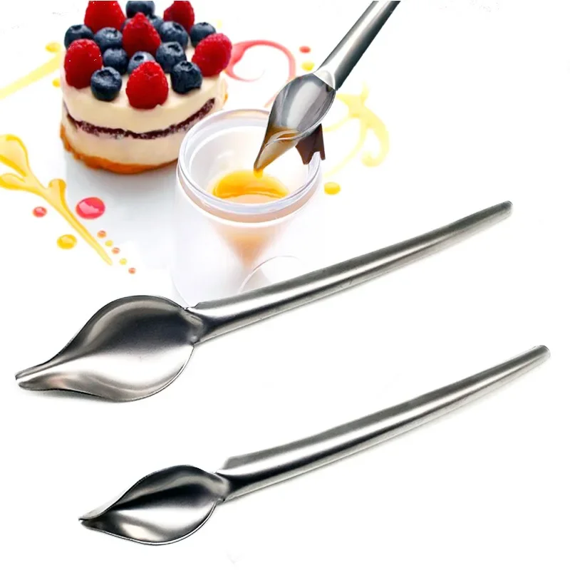 Cuchara decorativa para Chef, herramienta de dibujo de comida para Sushi, diseño de plato de aderezo para salsa, postre, utensilios para hornear, pastel, gastronomía, cuchara de café