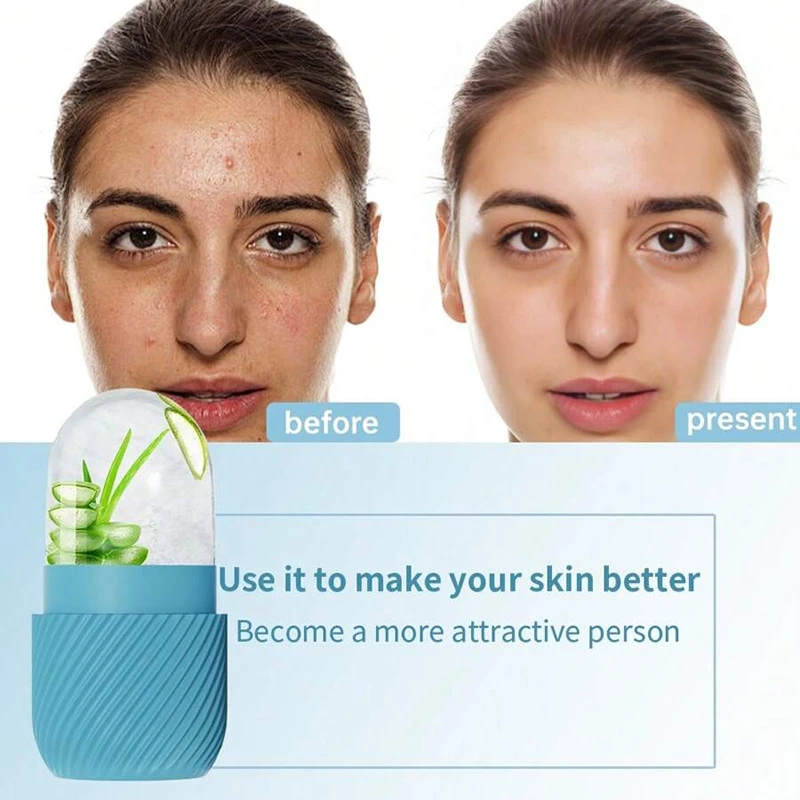 Silicone Ice Face Roller Beauty Lifting Ice Ball Face Massager Contouring Eye Roller Facial Treatment Reduce Acne Skin Care
