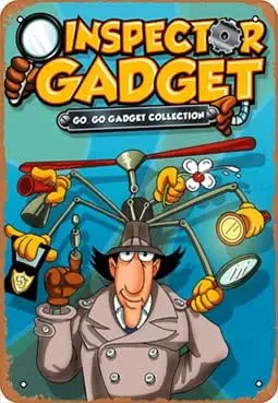 Vintage Tin Signs Inspector Gadget TV Show Kids Gift Childhood Vintage Wall Decor Retro Art Tin Sign fun Metal Sign Funny Decora