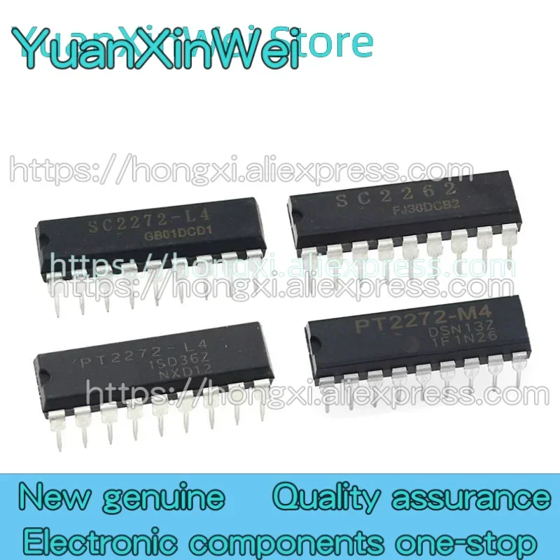 10PCS PT2262 PT2264 PT2272 SC2262 SC2272-M4 L4 T4 M6 DIP18 Wireless remote control launch receiving decoder chip