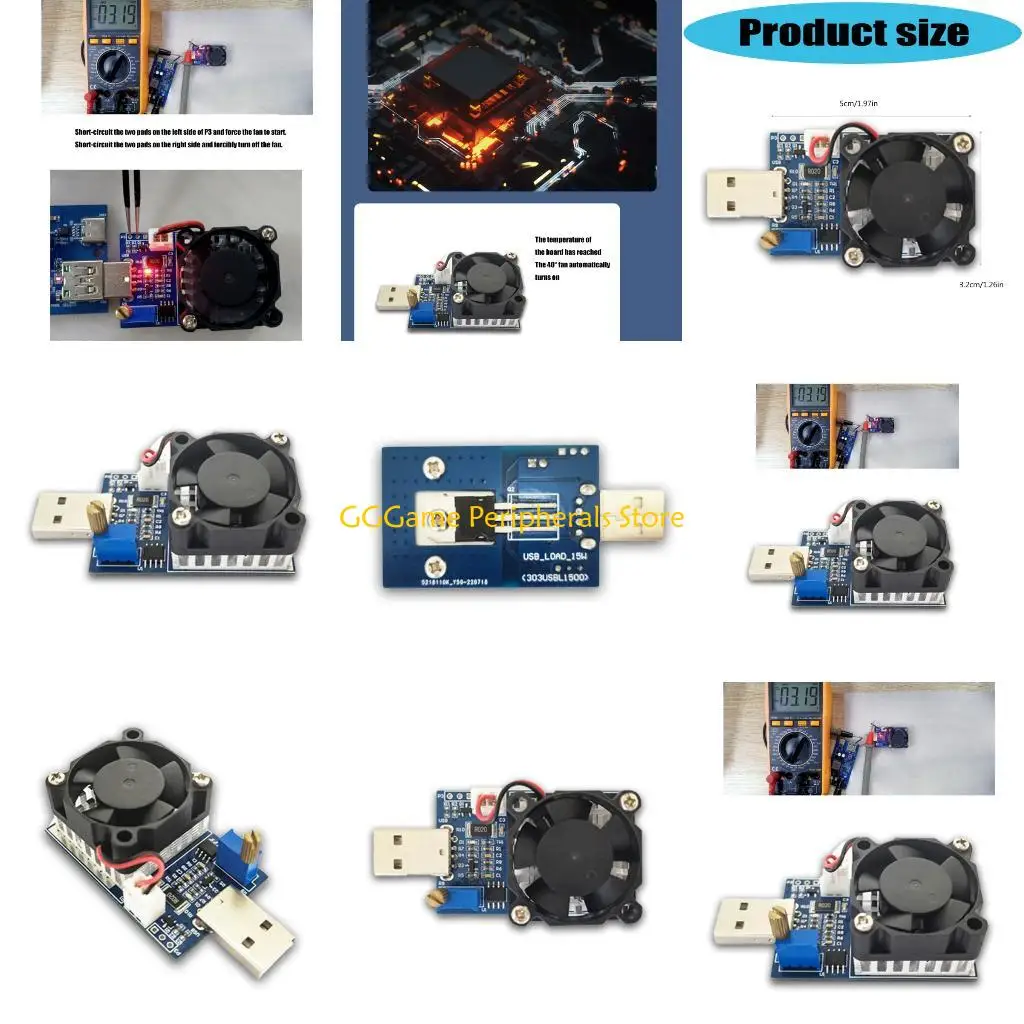 

USB-тестер нагрузки U55B Expert 15W с усилением тепловыделения для условий длительного использования