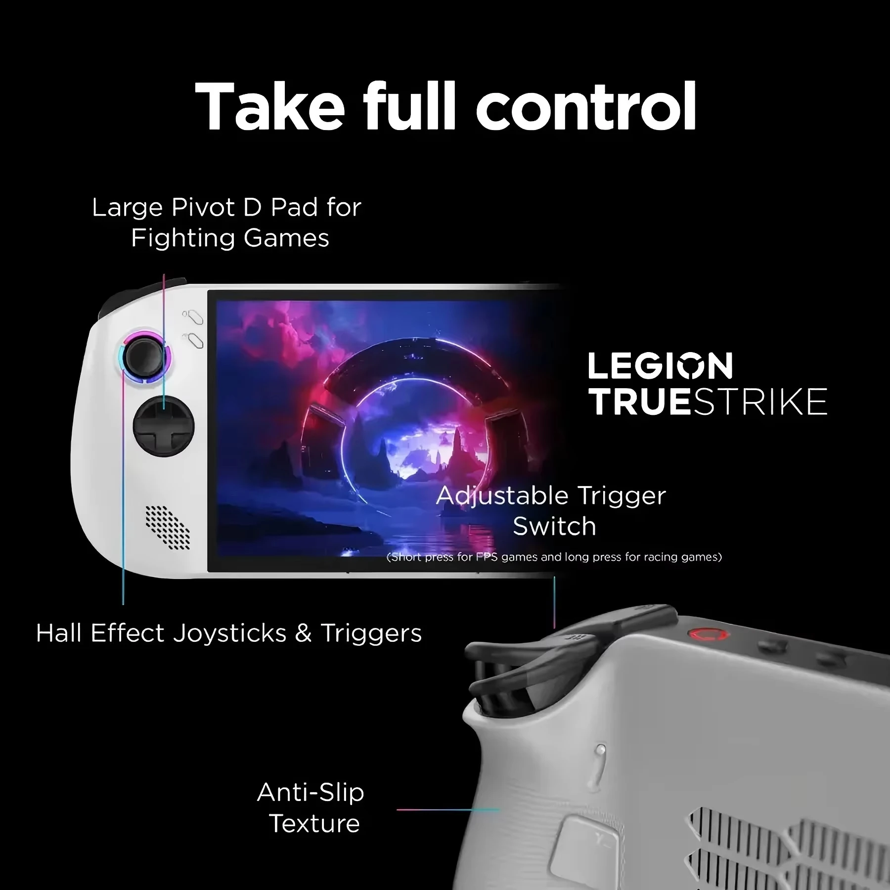 وحدة تحكم ألعاب فيديو محمولة من Legion Go S، كمبيوتر محمول للألعاب بشاشة 8.8 بوصة، 16 جيجابايت، 512 جيجابايت AMD Ryzen ™   Z2 Go 120 هرتز ويندوز 11 هوم