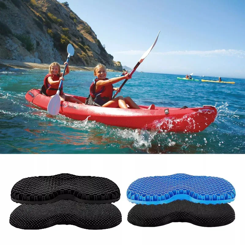 Kayaking Sit Seat Thicken Anti Slip Waterproof Kayak Cushion Seat Pad with Non-Slip Cover Boating Fishing Gel Seat Cushion