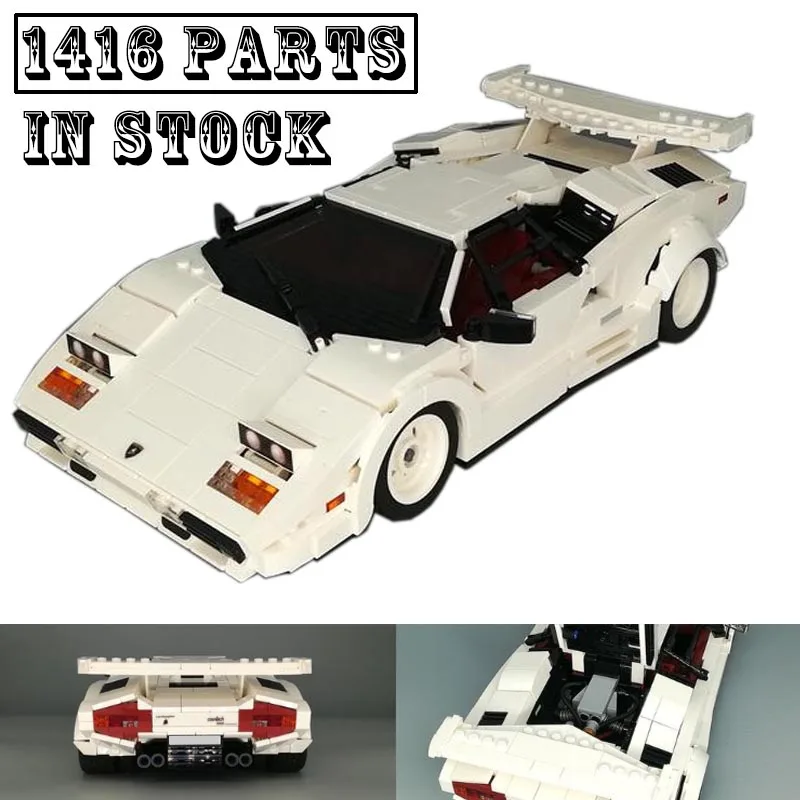 

New Technical Series MOC-133279 Countach LP5000S QV Hypercar Super Racing Car Model Building Blocks Kid Toys Birthday Gifts