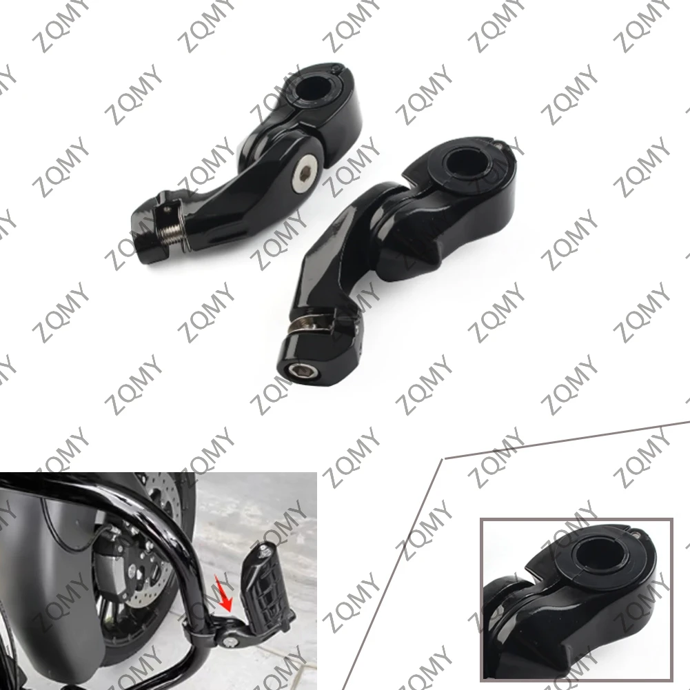 Motorcycle 32mm Highway Footpeg Mount 1.25'' Engine Guards Pegs Clamp Support For Harley Dyna Sportster XL Touring Softail Glide