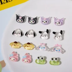 20 pz Miniso Sanrio Nail Charms Cartoon Hello Kitty resina accessori per unghie per fai da te carino Mini rana Kuromi Nail Art gioielli