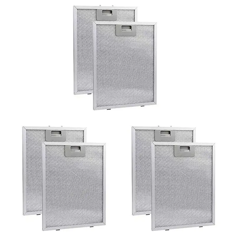 

AB11-6PCS Металлические сетчатые фильтры для вытяжек 320X260мм, жироулавливающие фильтры для кухонных вытяжек