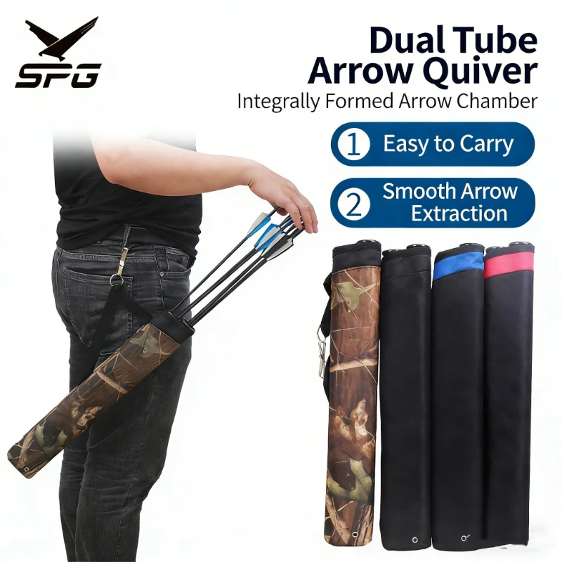 

SPG Archery Arrow Tube Hunting Pure Mixed Carbon Fiberglass Arrows Kid 2 Oxford Cloth Outdoor Sport Portable Quiver Bag Tool