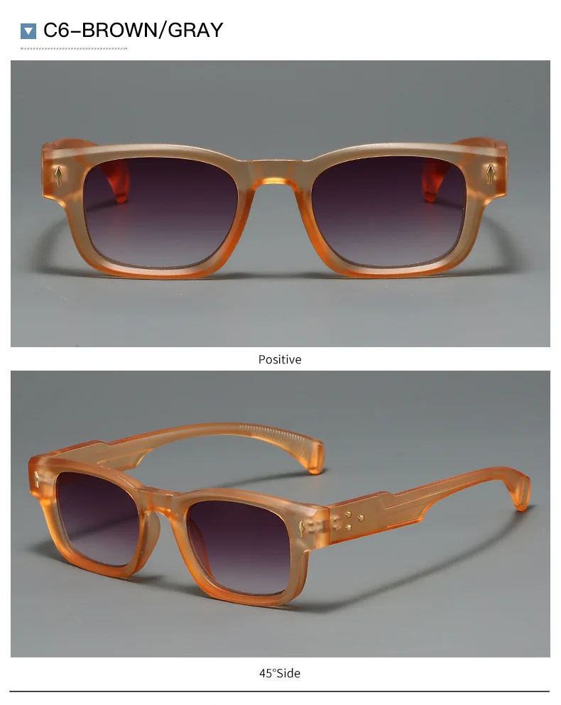 2025New Mann Frau Sonne Lesebrille Platz Mode Vielseitig Trend Anti-blau Licht Leser Gradienten Brillen Unisex Brillen – Detail 18