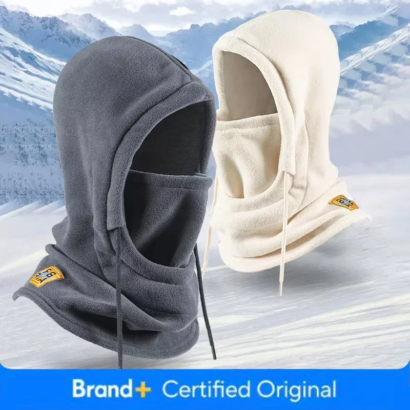 

Winter Warm Hooded Hat Windproof Thickened Polar Fleece Ski Cycling Neck Cover Mask Men Women Thermal Outdoor Sports Head Cover