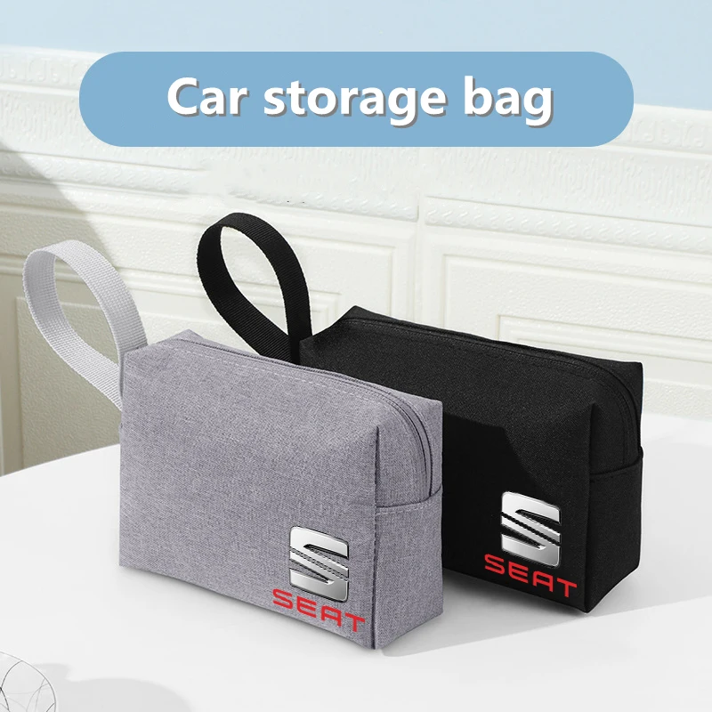 Bolsa de almacenamiento, organizador de almacenamiento de cables, bolsa de transporte para Seat Leon 5f Ibiza 6l 6j Leon 1p, cojín Altea Xl Leon, accesorios para coche