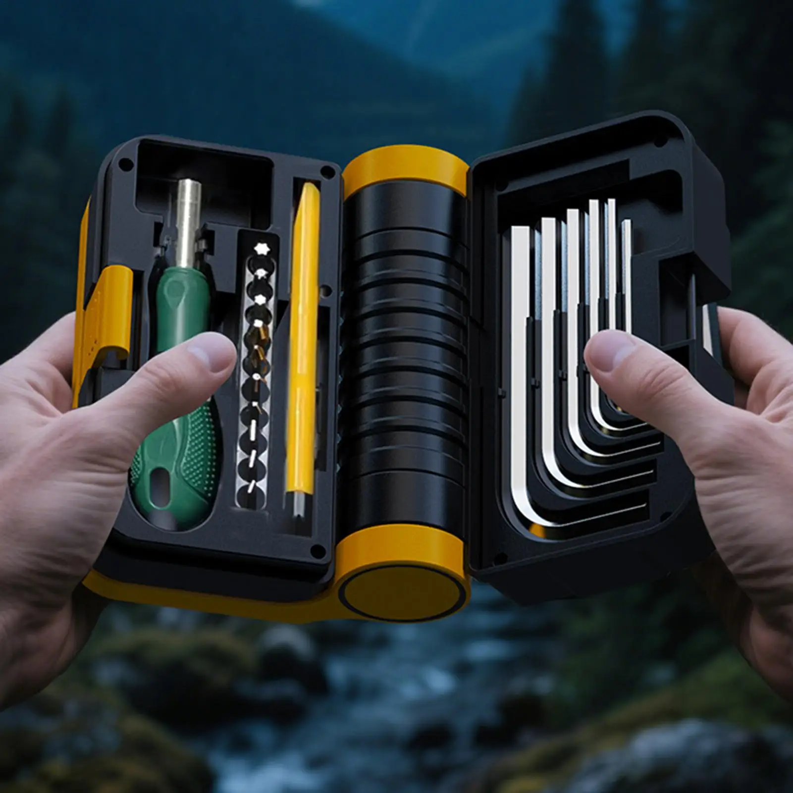 ضوء العمل في الهواء الطلق سطوع مصباح يدوي لإصلاح ضوء العمل الشمسي القابل لإعادة الشحن طويل الأمد لورشة العمل حديقة RV الفناء الخلفي