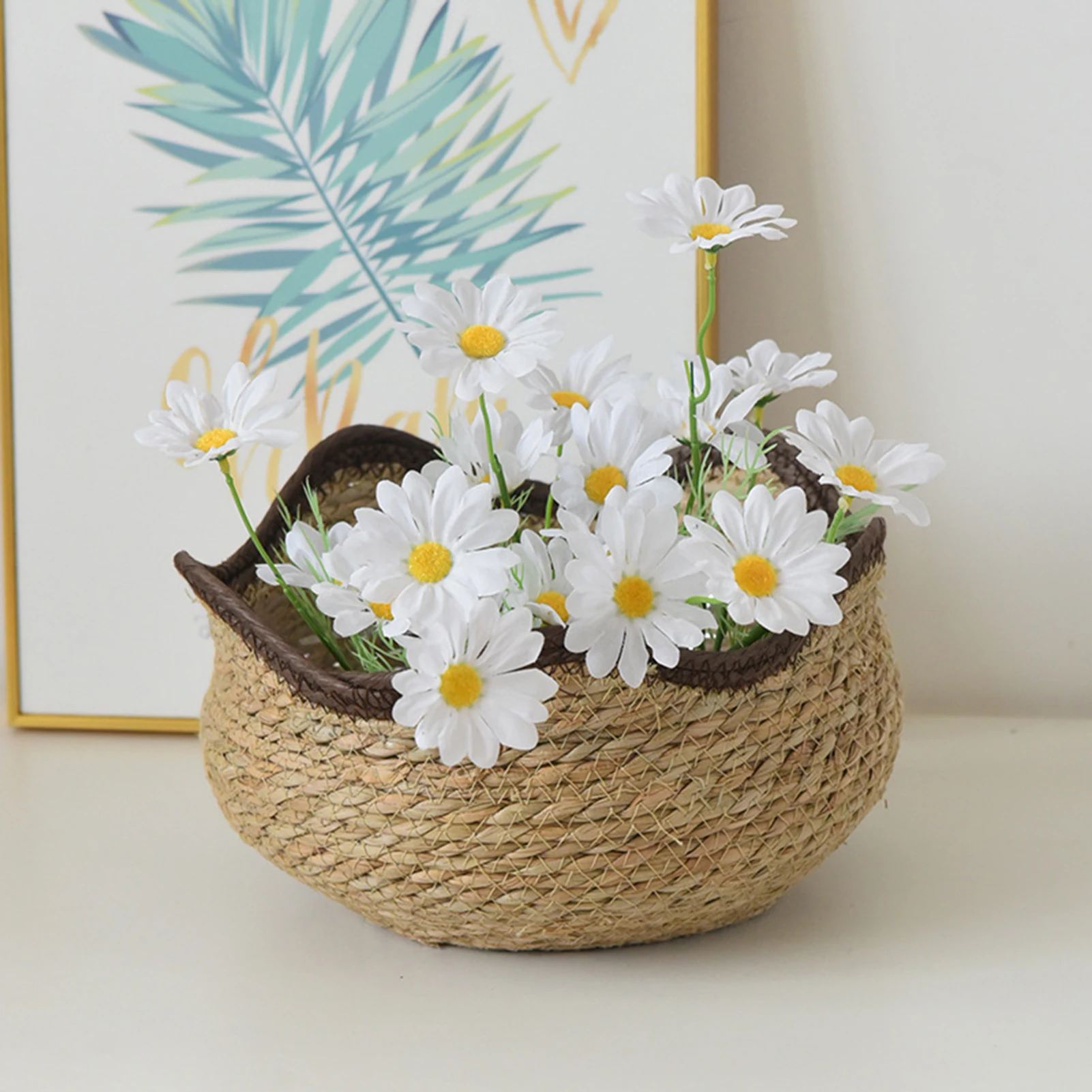 

Woven Seagrass Baskets Flower Plant Pot Plant Pots Seagrass Basket Straw Basket Planter Pot Basket Garden Household Organizer
