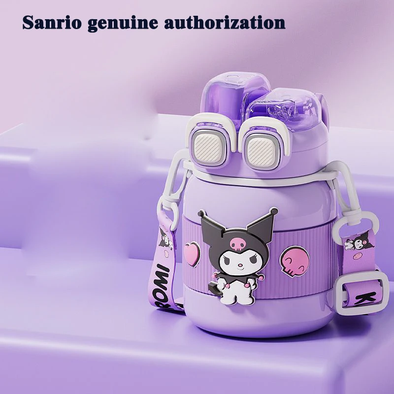 

Kawaii children's thermos cup Kulomi students' high-value straw large capacity cute big belly water cup portable