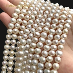 4-12MM AAA Natural Freshwater Pearls Round Potato Shape Loose Spacer Beads for Jewelry Making Diy Bracelet Earrings Accessories