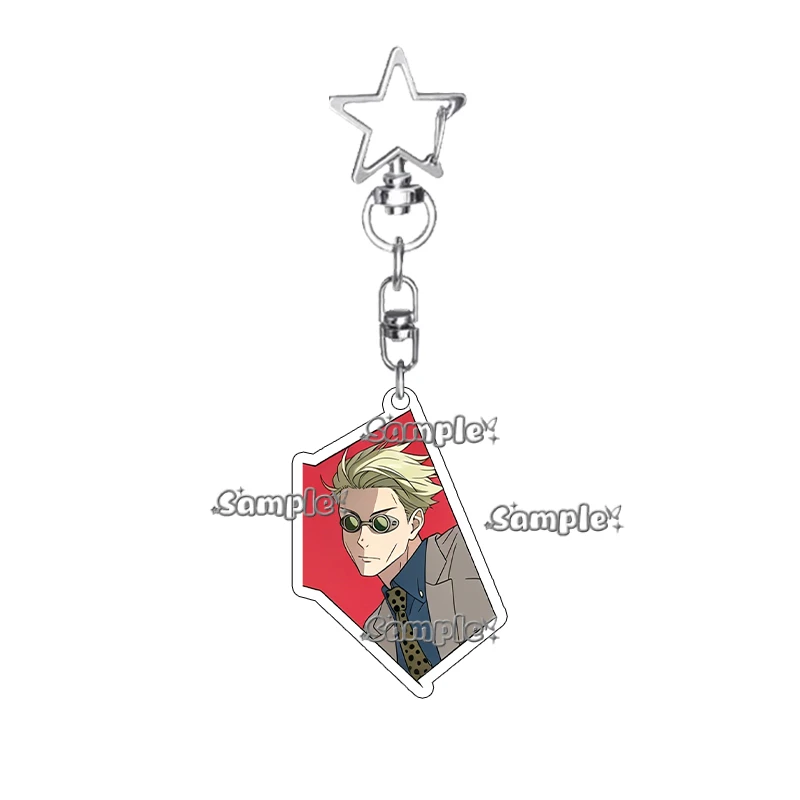 Modischer Anime Jujutsu Kaisen Schlüsselanhänger mit Unregelmäßigem Rotem Hintergrund, Nobara Kugisaki Kento Nanami Cartoon Taschenanhänger Geschenke – Detail 6