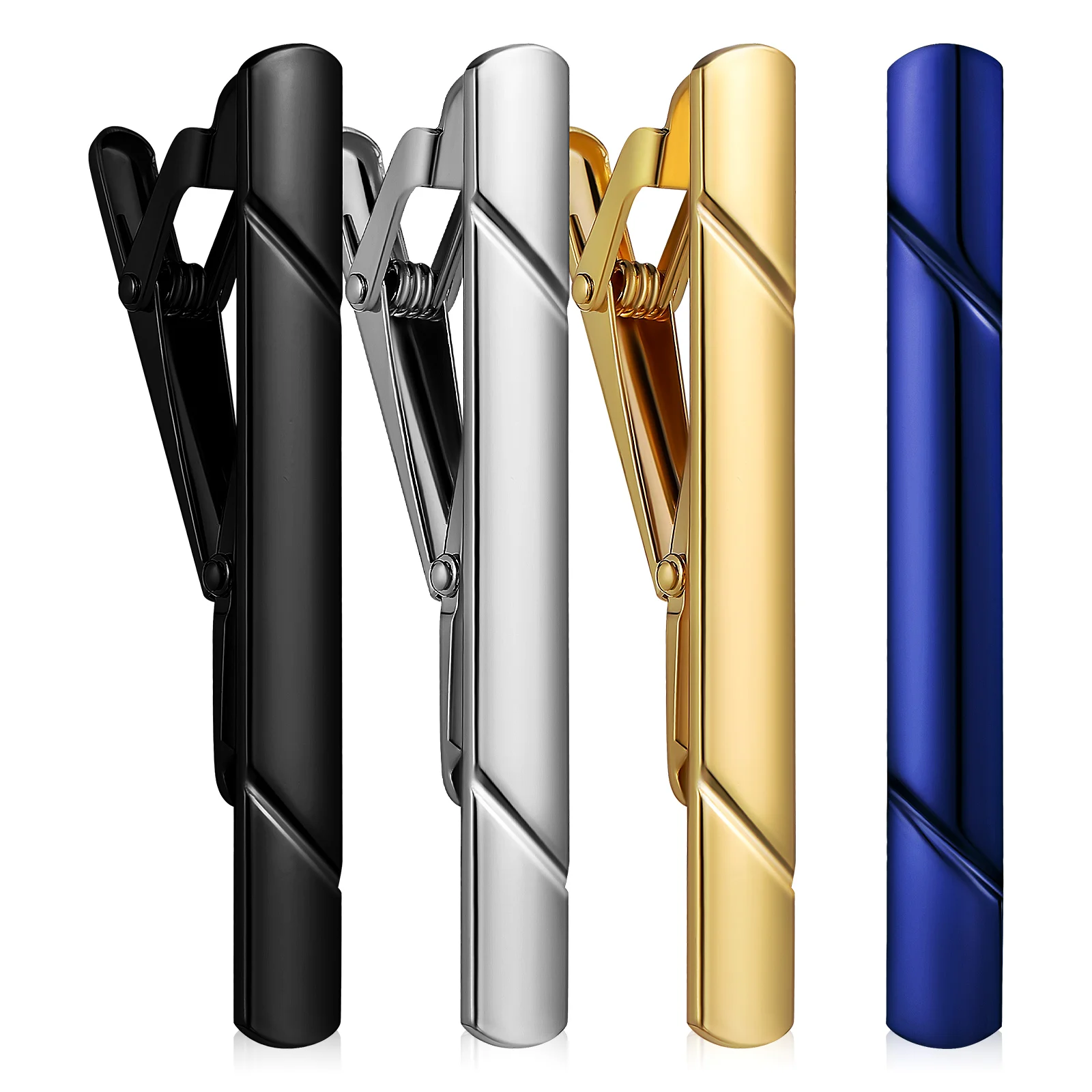 

4 Pcs for Men Copper Square Necktie Accessories For Men Wedding Regular Necktie Accessories Tie Bars Stylish Classic Tie Bars